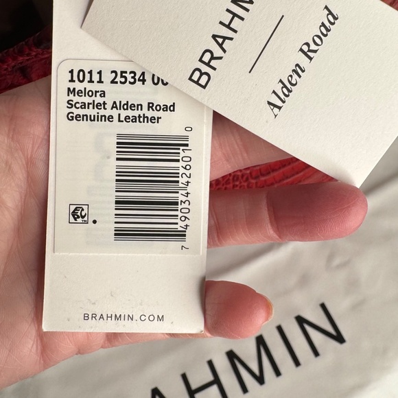 Brahmin Melora soft red croc, slouchy tote, shoulder bag - Picture 8 of 12